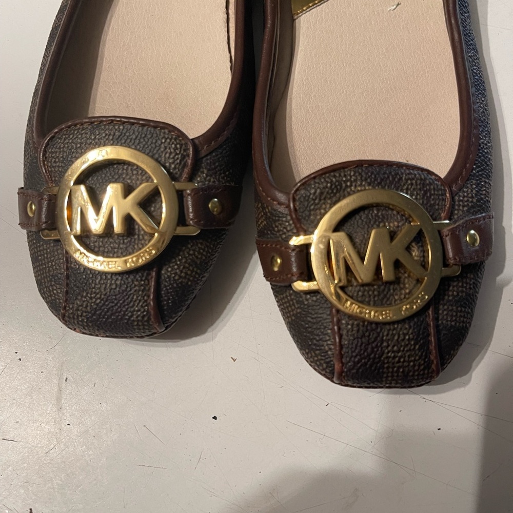 Michael Kors Fulton Women’s Size 6.5 Brown Signature Print Moccasin Flats - Picture 7 of 10